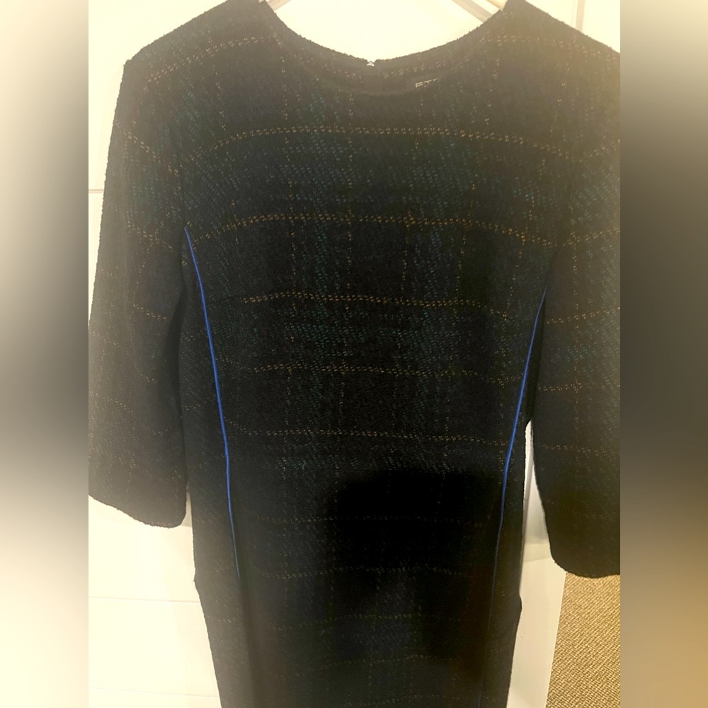 Etro wool dress with piping, size 46 (Italian)